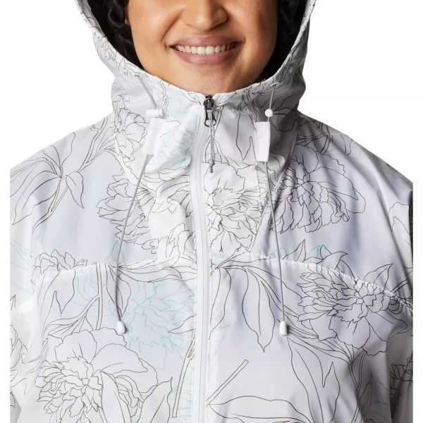 imageColumbia Womens Alpine Chill WindbreakerWhite Leafy Lines Print