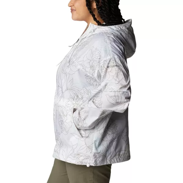 imageColumbia Womens Alpine Chill WindbreakerWhite Leafy Lines Print