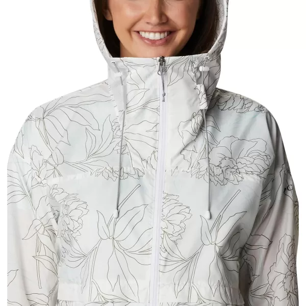 imageColumbia Womens Alpine Chill WindbreakerWhite Leafy Lines Print