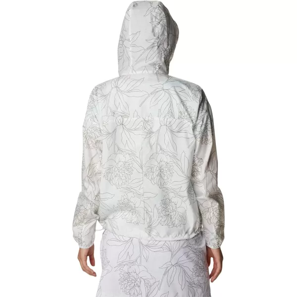 imageColumbia Womens Alpine Chill WindbreakerWhite Leafy Lines Print
