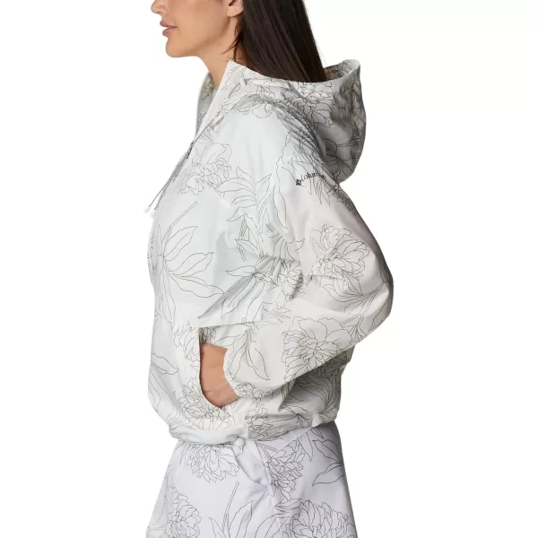 imageColumbia Womens Alpine Chill WindbreakerWhite Leafy Lines Print