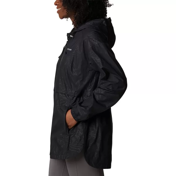 imageColumbia Womens Auroras Wake Iii JacketBlack Leafy Lines Emboss