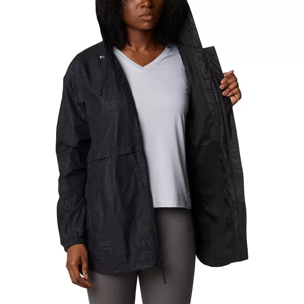 imageColumbia Womens Auroras Wake Iii JacketBlack Leafy Lines Emboss