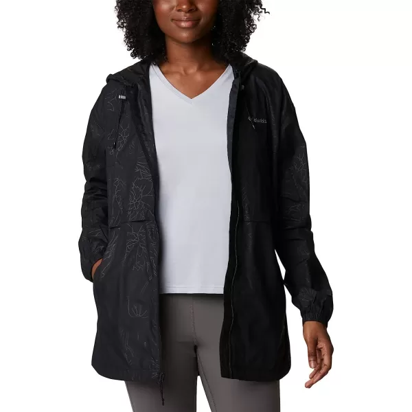 imageColumbia Womens Auroras Wake Iii JacketBlack Leafy Lines Emboss