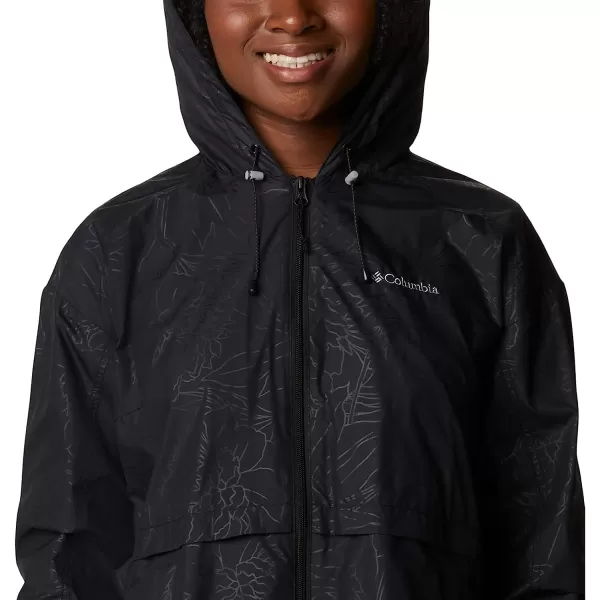 imageColumbia Womens Auroras Wake Iii JacketBlack Leafy Lines Emboss