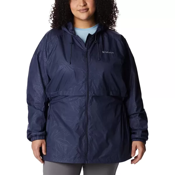 imageColumbia Womens Auroras Wake Iii JacketNocturnal Leafy Lines Emboss