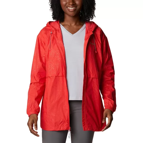 imageColumbia Womens Auroras Wake Iii JacketRed Hibiscus Leafy Lines Emboss