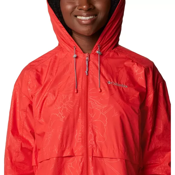 imageColumbia Womens Auroras Wake Iii JacketRed Hibiscus Leafy Lines Emboss