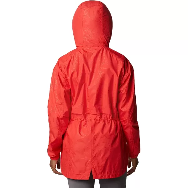 imageColumbia Womens Auroras Wake Iii JacketRed Hibiscus Leafy Lines Emboss