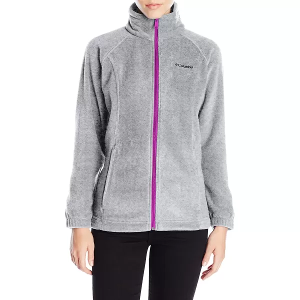 imageColumbia Womens Benton Springs Full ZipLight GreyBright Plum 2016