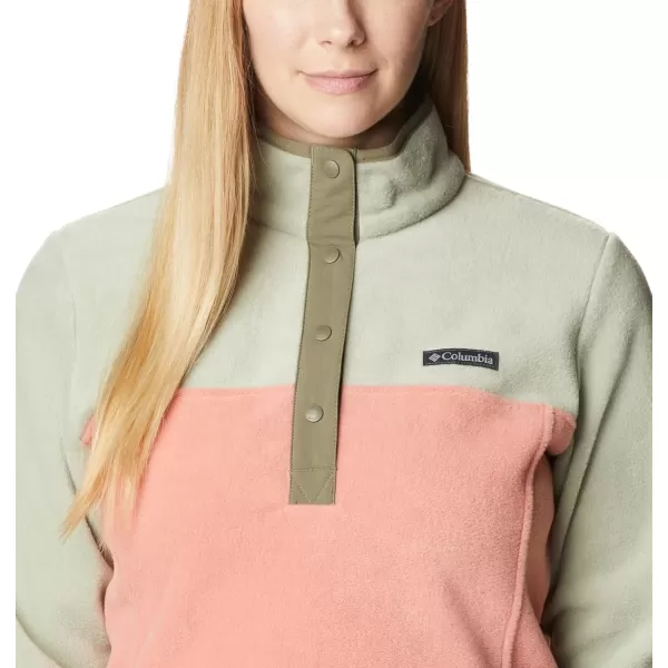imageColumbia Womens Benton Springs Half Snap PulloverFaded PeachSafariStone Green