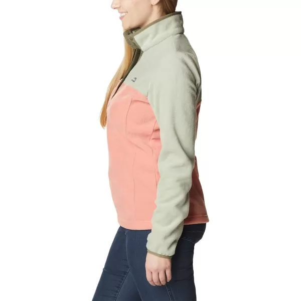 imageColumbia Womens Benton Springs Half Snap PulloverFaded PeachSafariStone Green