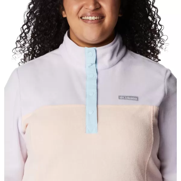 imageColumbia Womens Benton Springs Half Snap PulloverPeach BlossomPurple TintSpring Blue