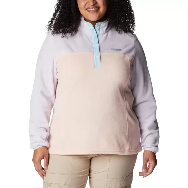 imageColumbia Womens Benton Springs Half Snap PulloverPeach BlossomPurple TintSpring Blue