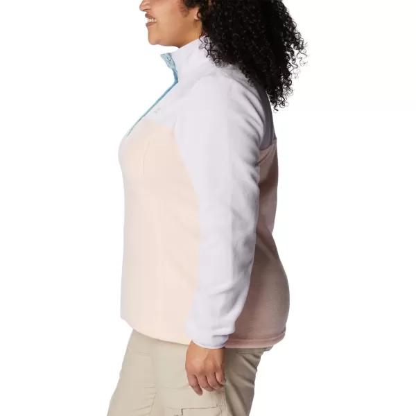 imageColumbia Womens Benton Springs Half Snap PulloverPeach BlossomPurple TintSpring Blue