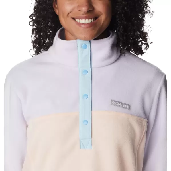 imageColumbia Womens Benton Springs Half Snap PulloverPeach BlossomPurple TintSpring Blue