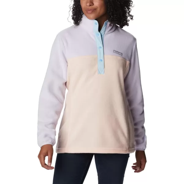 imageColumbia Womens Benton Springs Half Snap PulloverPeach BlossomPurple TintSpring Blue