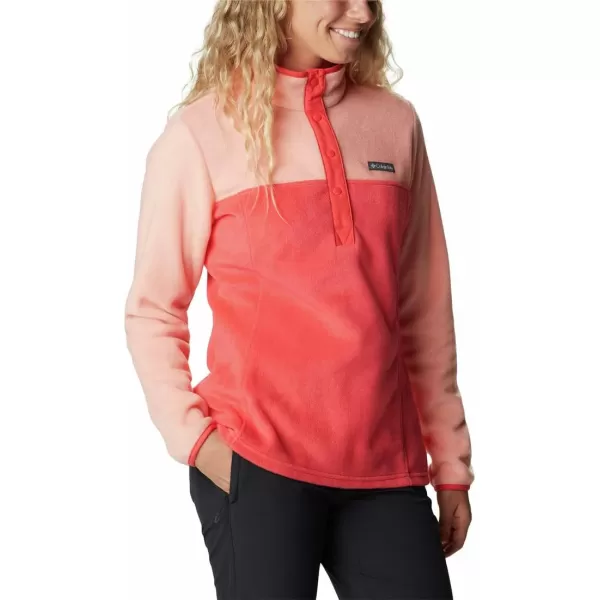 imageColumbia Womens Benton Springs Half Snap PulloverRed HibiscusCoral Reef