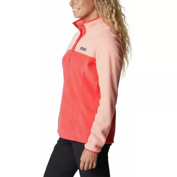 imageColumbia Womens Benton Springs Half Snap PulloverRed HibiscusCoral Reef