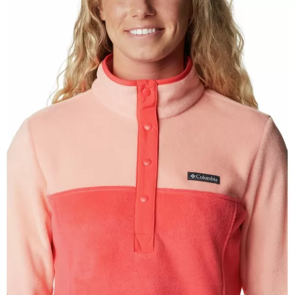 imageColumbia Womens Benton Springs Half Snap PulloverRed HibiscusCoral Reef