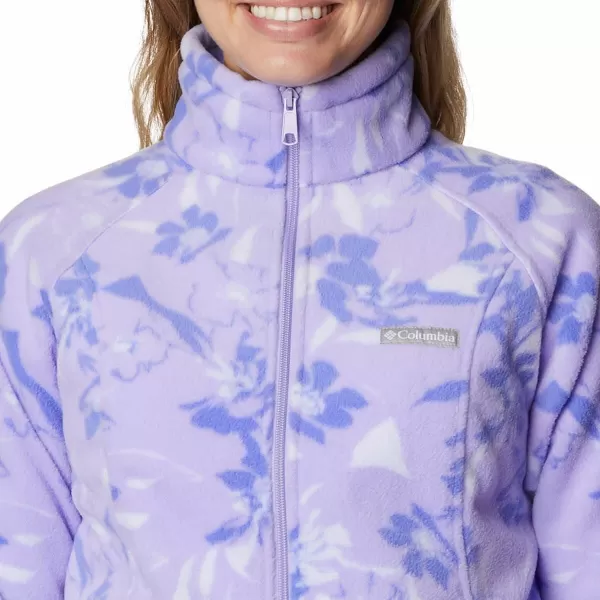 imageColumbia Womens Benton Springs Printed Full ZipFrosted PurplePop Flora Tonal