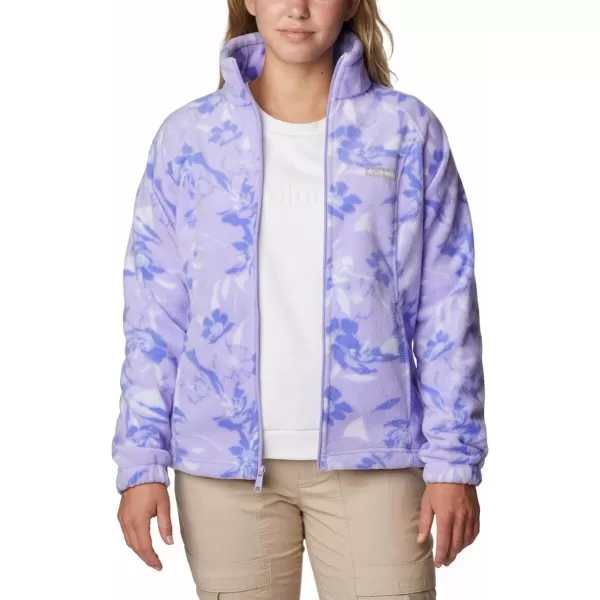 imageColumbia Womens Benton Springs Printed Full ZipFrosted PurplePop Flora Tonal