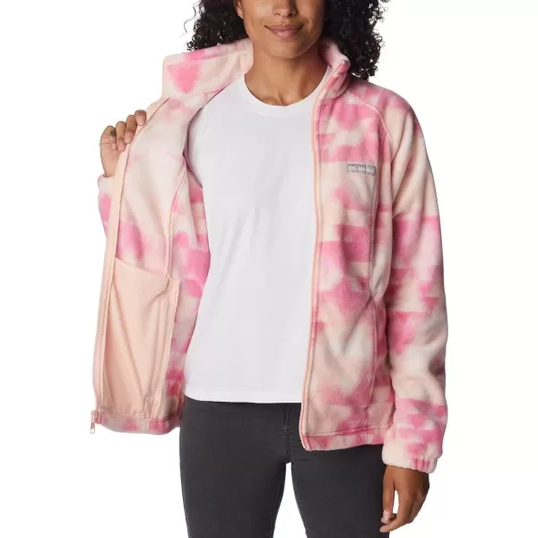 imageColumbia Womens Benton Springs Printed Full ZipPeach BlossomDistant Peaks