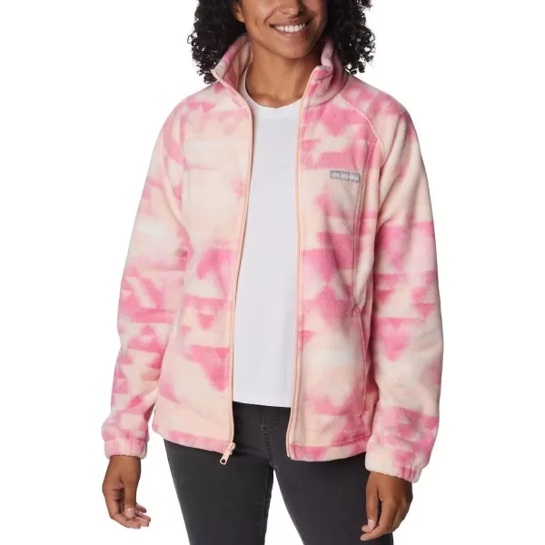 imageColumbia Womens Benton Springs Printed Full ZipPeach BlossomDistant Peaks