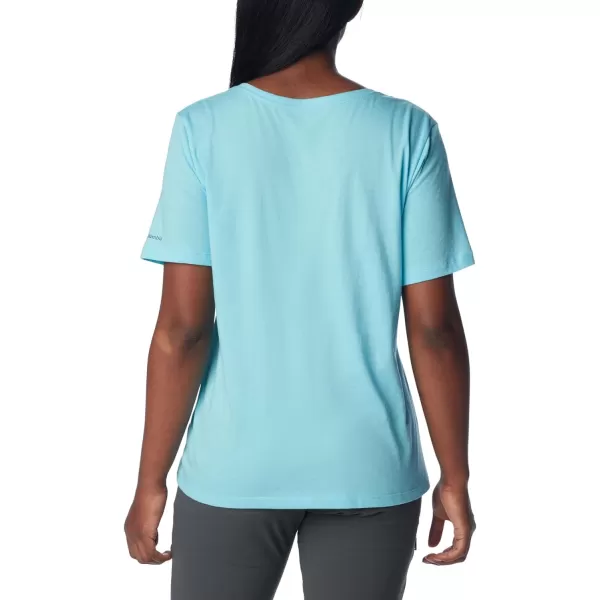 imageColumbia Womens Bluebird Day Relaxed V NeckAquamarine HeatherRocky Road
