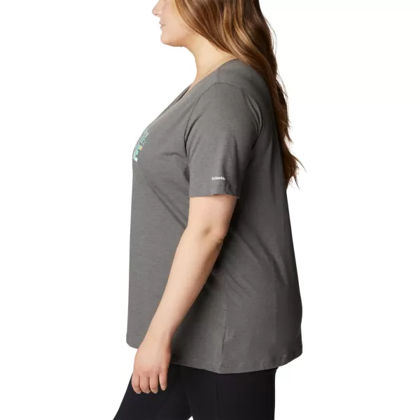 imageColumbia Womens Bluebird Day Relaxed V NeckCharcoal HeatherBe Outdoors