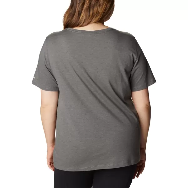 imageColumbia Womens Bluebird Day Relaxed V NeckCharcoal HeatherBe Outdoors