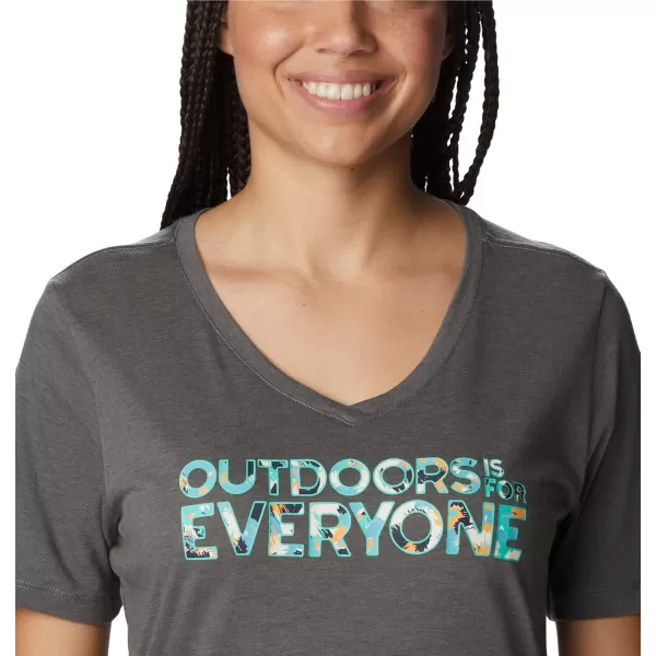imageColumbia Womens Bluebird Day Relaxed V NeckCharcoal HeatherBe Outdoors