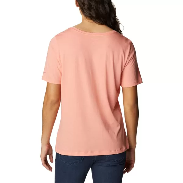 imageColumbia Womens Bluebird Day Relaxed V NeckCoral Reef HeatherLakeshore Flora