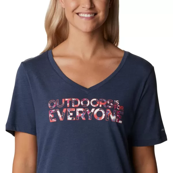 imageColumbia Womens Bluebird Day Relaxed V NeckNocturnal HeatherBe Outdoors