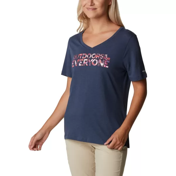imageColumbia Womens Bluebird Day Relaxed V NeckNocturnal HeatherBe Outdoors