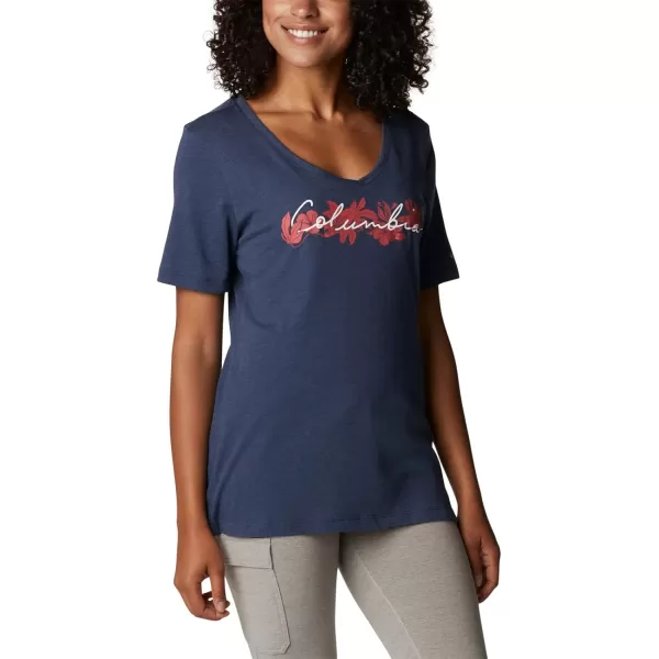 imageColumbia Womens Bluebird Day Relaxed V NeckNocturnal HeatherLakeshore Flora