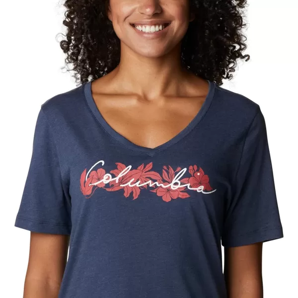 imageColumbia Womens Bluebird Day Relaxed V NeckNocturnal HeatherLakeshore Flora