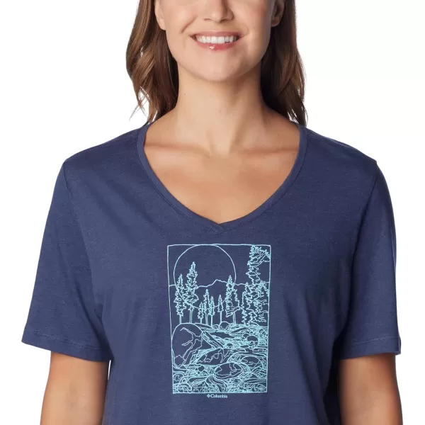 imageColumbia Womens Bluebird Day Relaxed V NeckNocturnal HeatherRocky Road
