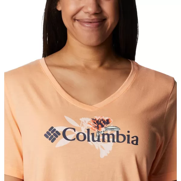 imageColumbia Womens Bluebird Day Relaxed V NeckPeach HeatherJubilant Flower Graphic