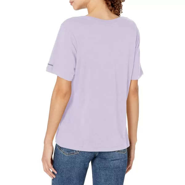 imageColumbia Womens Bluebird Day Relaxed V NeckPurple Tint HeatherJubilant Escape Grx