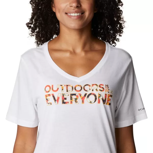 imageColumbia Womens Bluebird Day Relaxed V NeckWhiteBe Outdoors