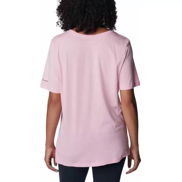 imageColumbia Womens Bluebird Day Relaxed V NeckWild Rose HeatherJubilant Flower Graphic