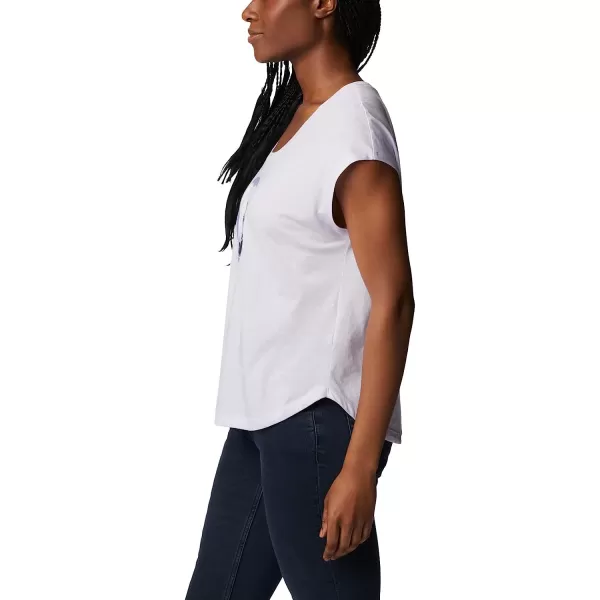 imageColumbia Womens Bluebird Days Modern Short Sleeve TeePurple Tint HeatherMeditation Isle Grx