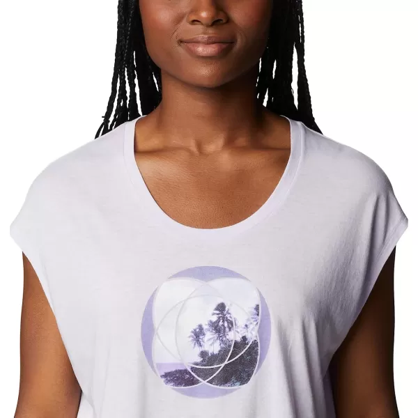 imageColumbia Womens Bluebird Days Modern Short Sleeve TeePurple Tint HeatherMeditation Isle Grx