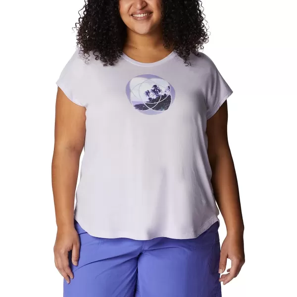 imageColumbia Womens Bluebird Days Modern Short Sleeve TeePurple Tint HeatherMeditation Isle Grx