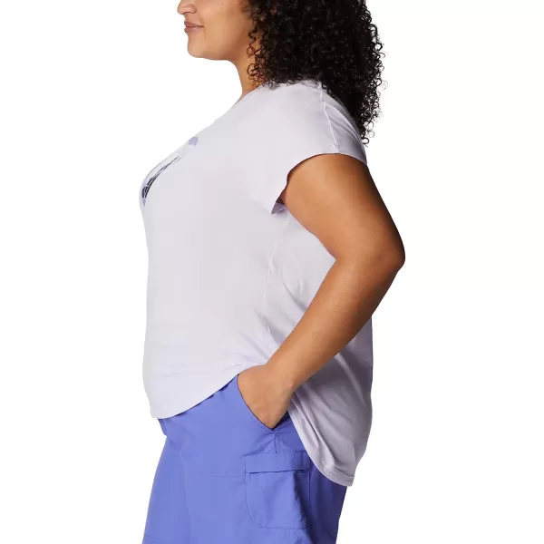 imageColumbia Womens Bluebird Days Modern Short Sleeve TeePurple Tint HeatherMeditation Isle Grx