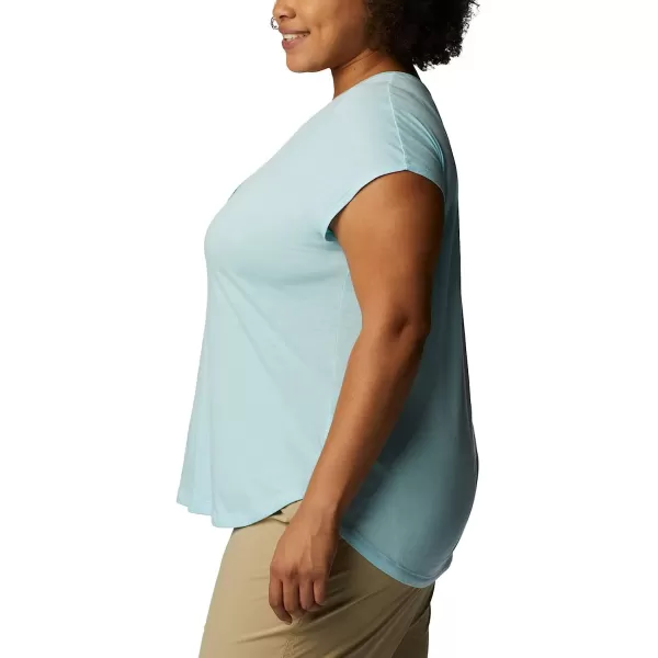 imageColumbia Womens Bluebird Days Modern Short Sleeve TeeSpring Blue HeatherMindful Meditation Grx