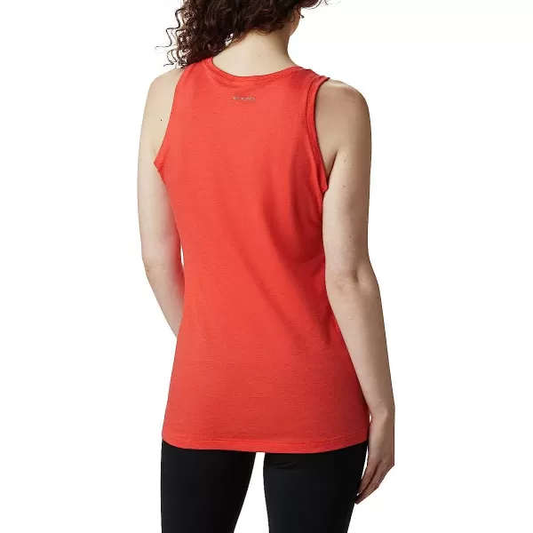 imageColumbia Womens Bluff Mesa Tank Top Lightweight Comfort StretchBright Poppy HeatherWavy Way