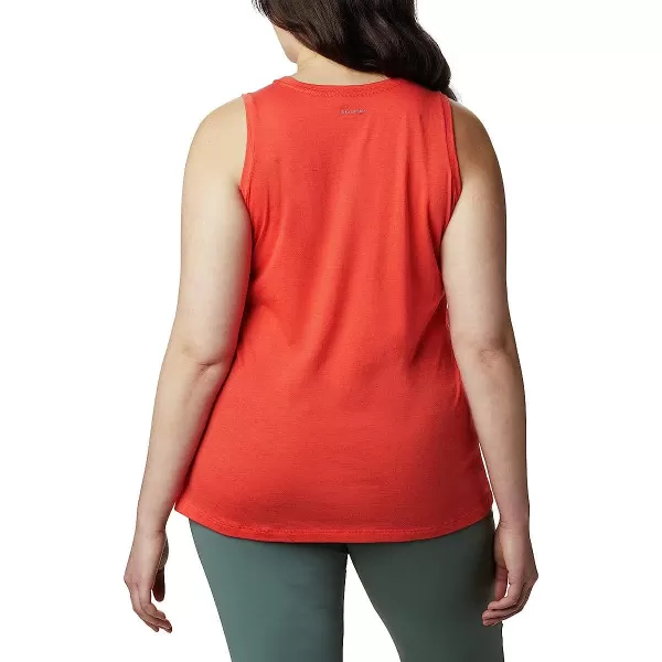imageColumbia Womens Bluff Mesa Tank Top Lightweight Comfort StretchBright Poppy HeatherWavy Way