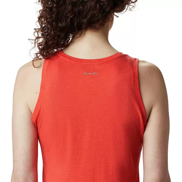 imageColumbia Womens Bluff Mesa Tank Top Lightweight Comfort StretchBright Poppy HeatherWavy Way